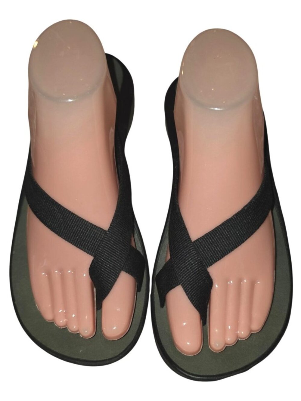 Women's Chacos Tanana EcoTread Black Gray Flip Flop Sandals Size 9 Cross Over To